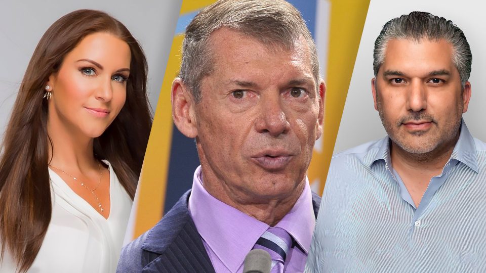 Vince McMahon, Stephanie McMahon and Nick Khan