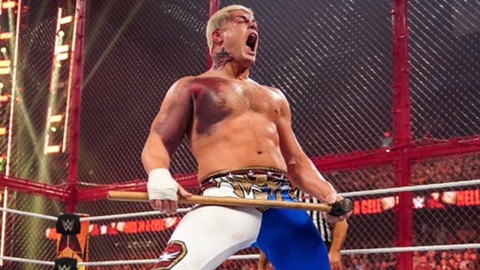 Cody Rhodes holding sledgehammer