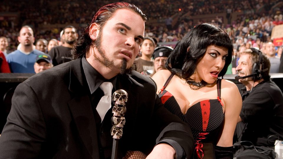 Kevein Thorne and Areil stand at ringside
