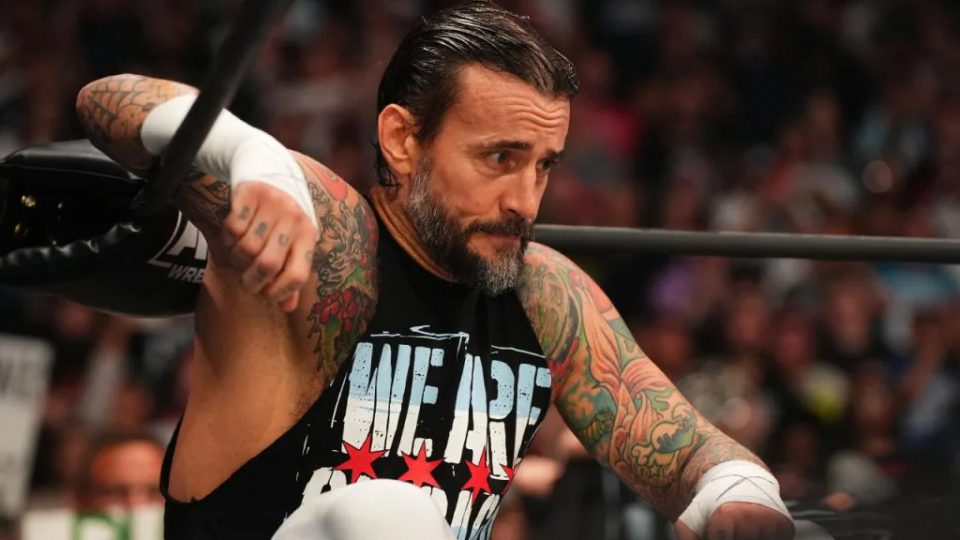 CM Punk leaning on turnbuckle