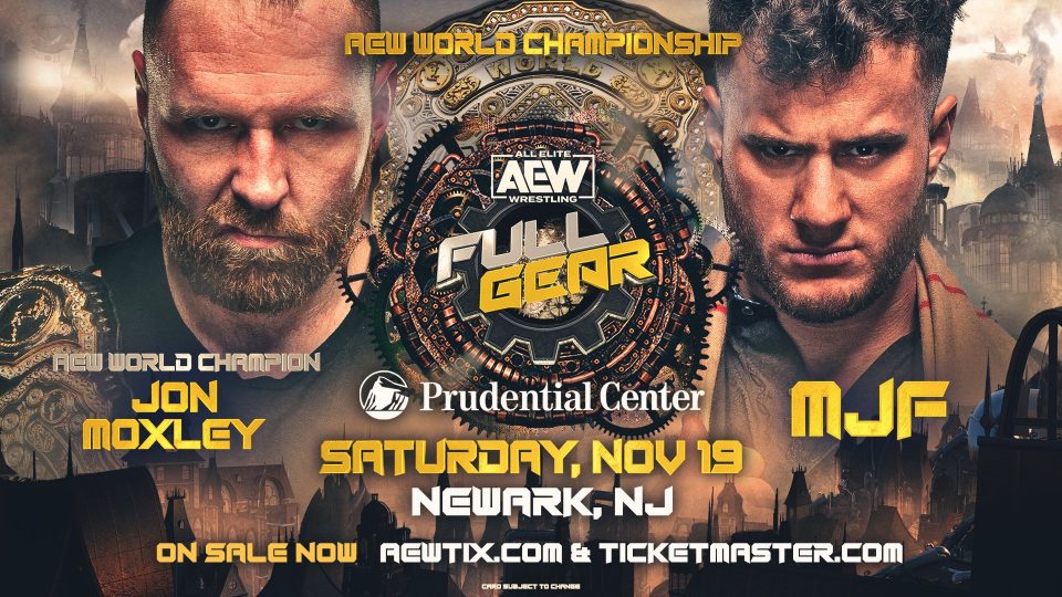 Poster for Jon Moxley vs. MJF - World Championship at AEW Full Gear 2022