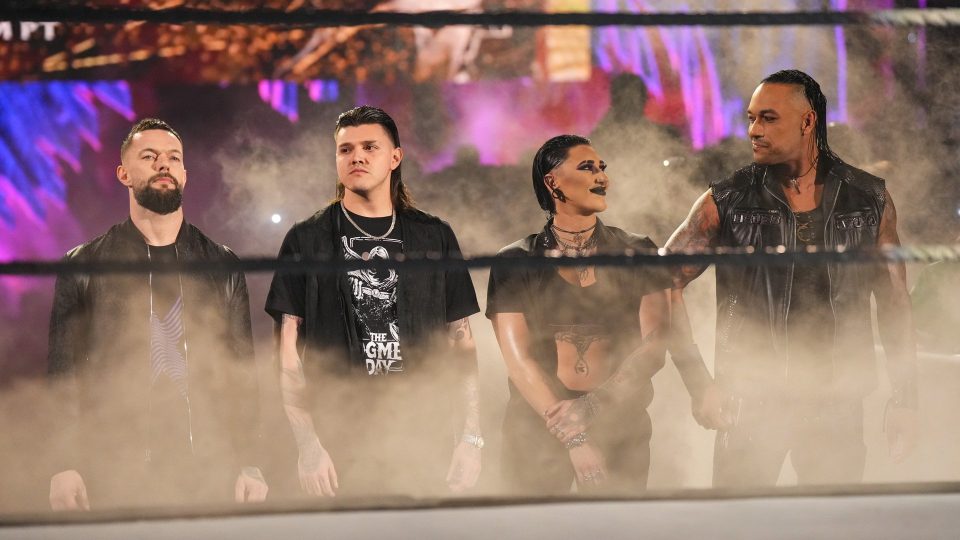 Finn Balor Dominik Mysterio Rhea Ripley Damian Priest The Judgment Day