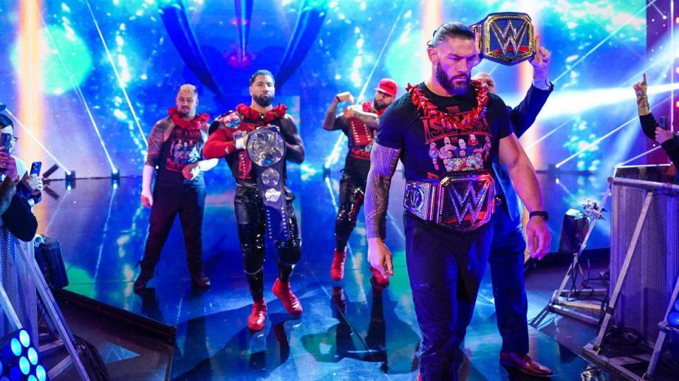 Roman Reigns and The Bloodline entrance on WWE SmackDown