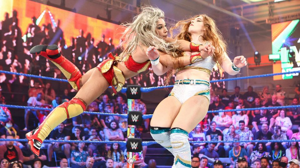 Thea Hail takes down Notorious Mimi aka Sloane Jacobs on WWE NXT