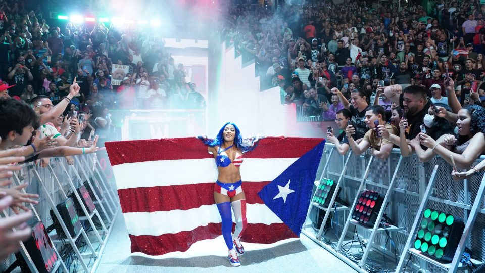 Zelina Vega makes her entrance at WWE Backlash