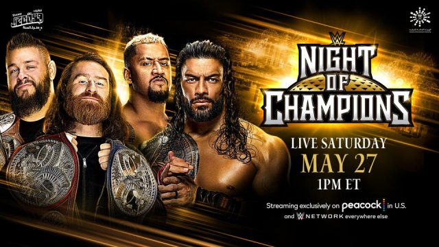 WWE Night of Champions Sami Zayn and Kevin Owens (c) vs. Roman Reigns and Solo Sikoa - Undisputed WWE Tag Team Championships