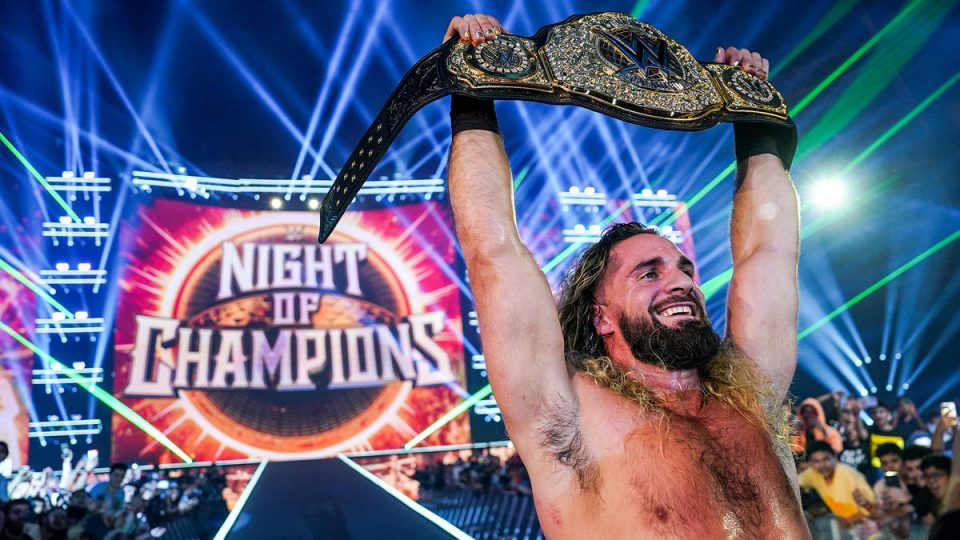 Seth Rollins with the World Heavyweight Title