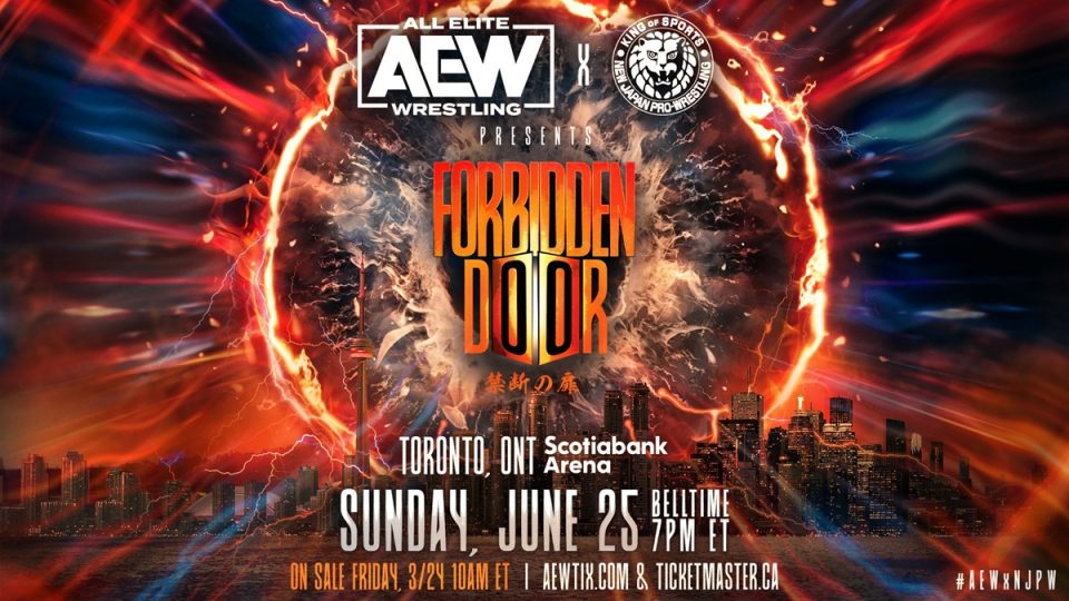 AEW x NJPW Forbidden Door 2023 graphic