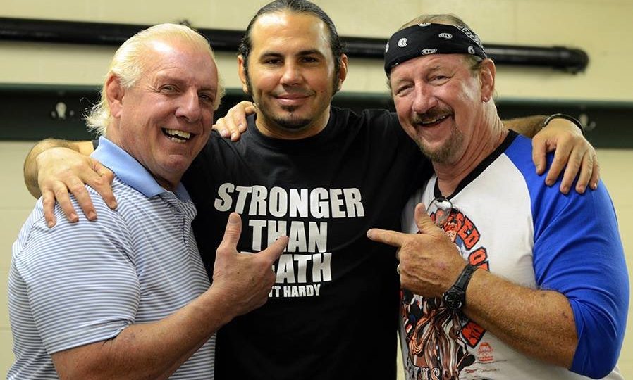 Ric Flair, Matt Hardy and Terry Funk