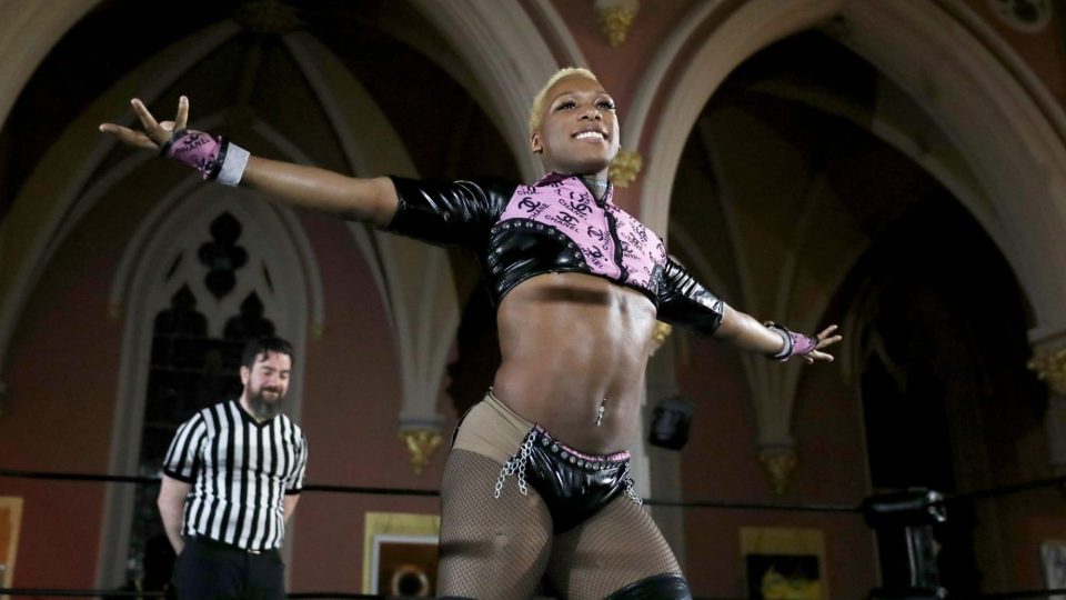 Sonny Kiss making an entrance at an indepedent event