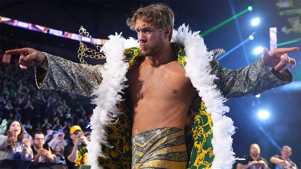 Will Ospreay making his entrance at AEW Dynasty