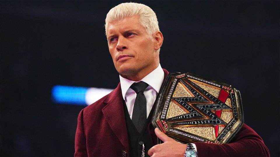 Cody Rhodes in the ring on WWE SmackDown holding the Undisputed WWE Championship