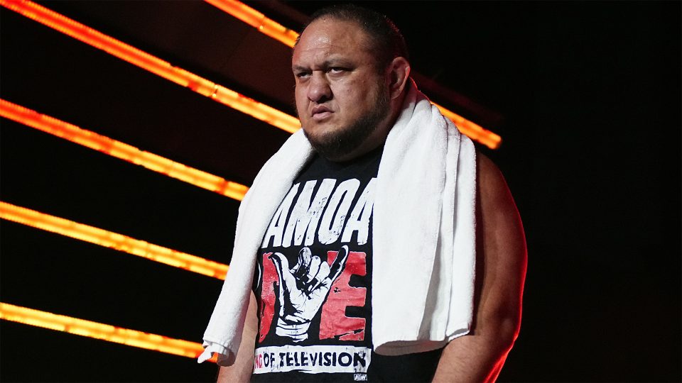 Samoa Joe making his entrance during a 2024 episode of AEW Dynamite