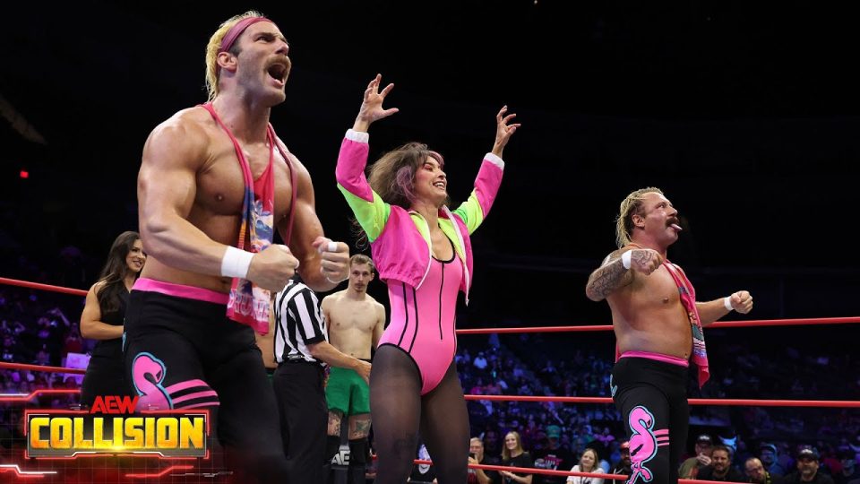 The Outrunners photographer inside a AEW ring