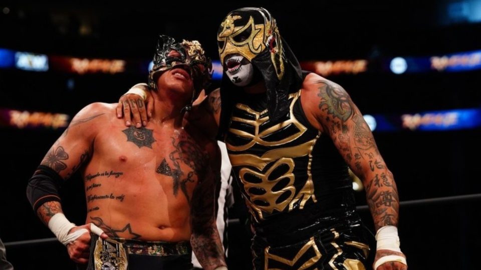 Penta El Zero Miedo & Rey Fenix in the ring on AEW Rampage