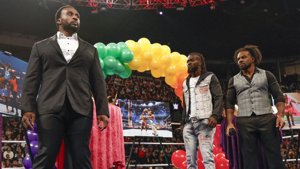 Big E Kofi Kingston Xavier Woods The New Day breakup segment on WWE Raw