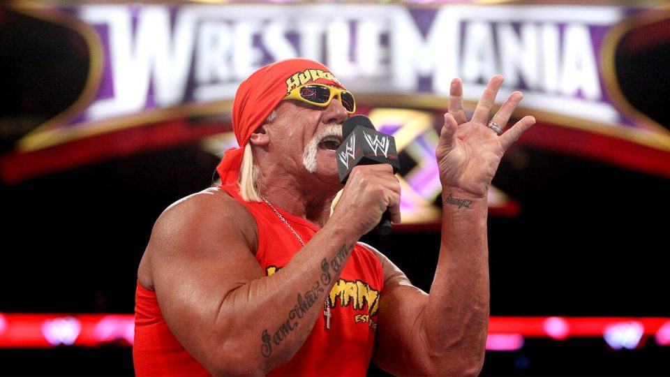 Hulk Hogan on the mic on WWE Raw