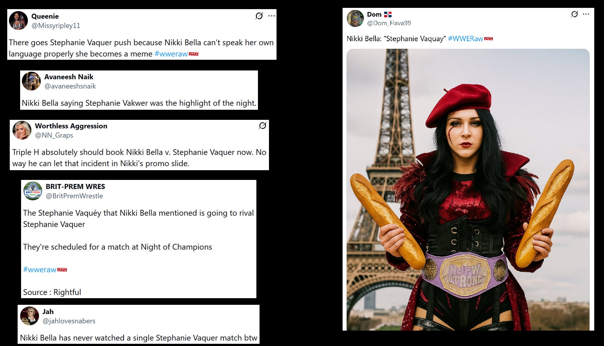 The WWE Universe reacts to Nikki Bella botching Stephanie Vaquer's name