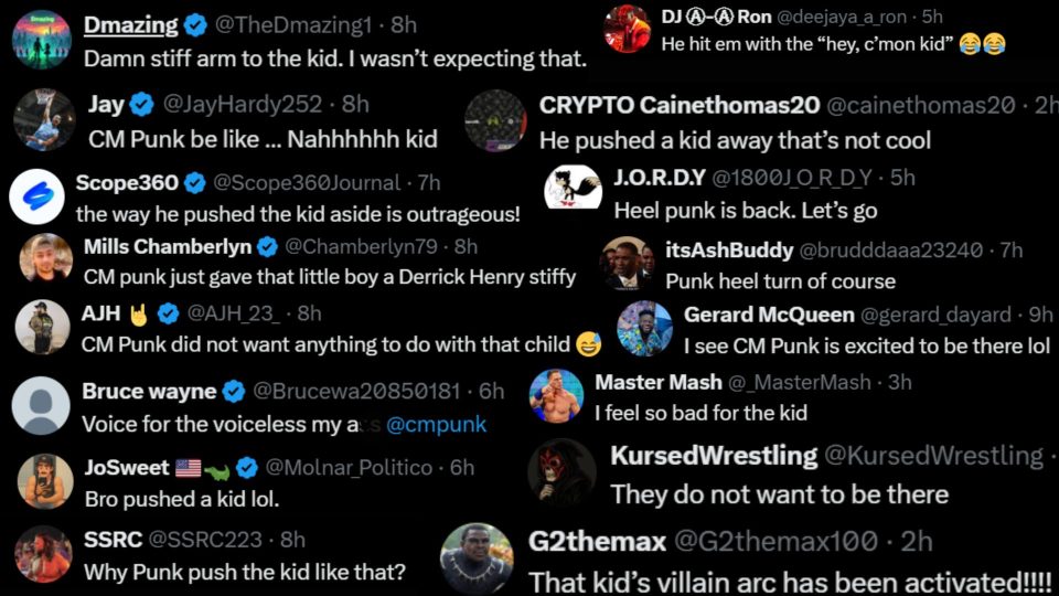 Fans react to CM Punk pushing away a fan