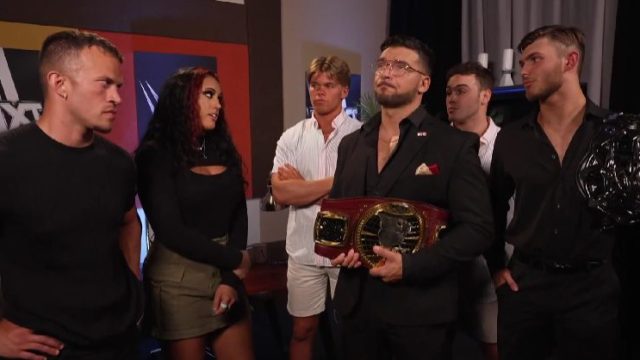 Ricky Starks and Ethan Page backstage on WWE NXT