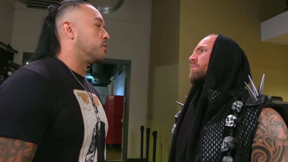 Aleister Black confronts Damian Priest backstage on WWE SmackDown